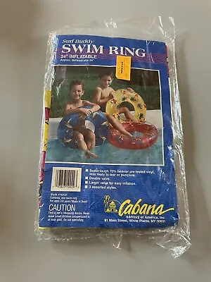 Vintage Sun Seeker Swim Rings 24” Inflatable Cabana Bear W/ Boombox Floater • $8.99