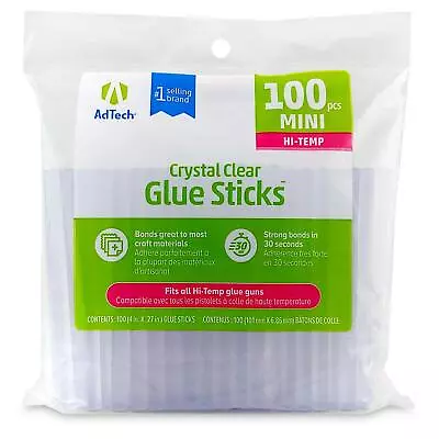 Mini Clear Glue Sticks Hot Melt Glue Gun Sticks 100 Pack Clear 100 Count Sticks • $11.65