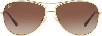 RAY-BAN RB3293 Metal Aviator Sunglasses GRADIENT DARK BROWN LENS / GOLD FRAME • $63.61