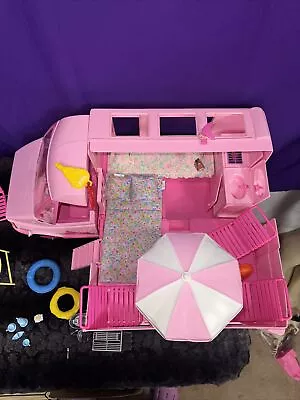 Vtg 1988 Mattel Barbie Magical Motorhome RV Camper With More Than Enough Extras • $99