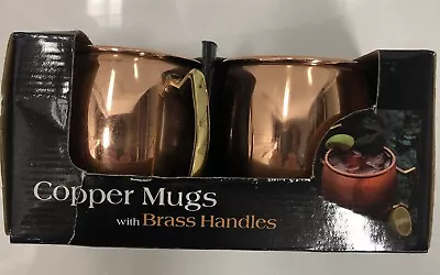Moscow Mule Copper Mugs With Brass Handles • $10