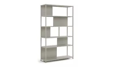 Habitat Deon Wide Metal Bookcase - Light Grey • £269.99