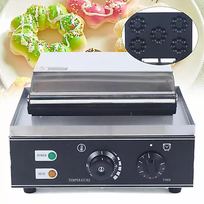 1500W Commercial Electric Waffle Donut Machine Nonstick Plum Flower Waffle Baker • $113.05