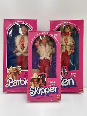 1982 Horse Lovin Barbie Ken & Skipper • $280