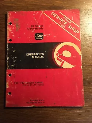 Vintage 1979?? John Deere 40 Series Corn Head Manual Dealer Service Shop Copy • $9.95