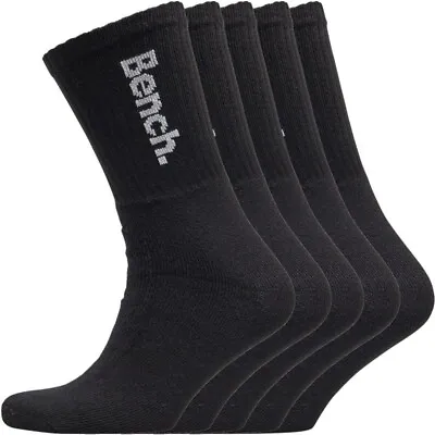£7.99 • Buy Bench Mens Socks Apollo Five Pack Crew Black White Size UK 6-11