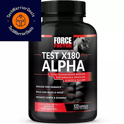 Force Factor Test X180 Alpha Testosterone Booster For 120 Count (Pack Of 1)  • $69.29