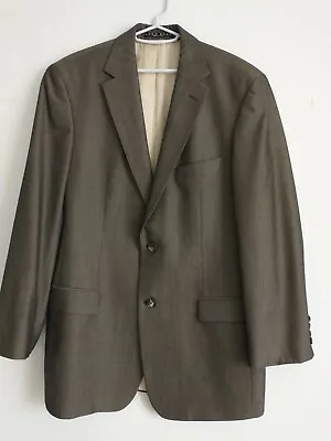 Hugo Boss Blazer Sport Coat Jacket 40R Gold Brown Wool 2 Button Single Vented • $20.91
