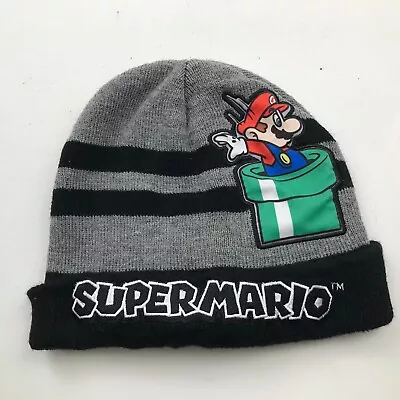 Super Mario Beanie Hat Cap Black Green Red One Size Knit Adult Casual Video Game • $18.77