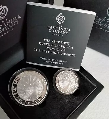 2012 East India Company EIC Fine Silver 1.5 Oz Peacock Coin Set 1 Oz & ½ Oz • £64.95