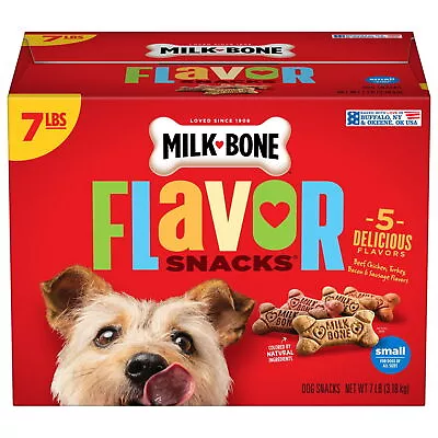 Milk-Bone Flavor Snacks Small Dog Biscuits Flavored Crunchy Dog Treats 7 Lb. • $14.98