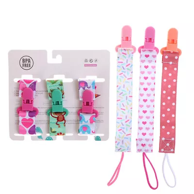 3Pcs/Set Baby Pacifier Clips Pacifier Chain Dummy Clip Nipple Holder For NipplLO • $3.45