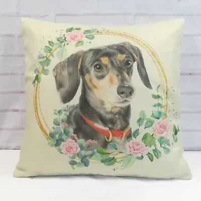 Dachshund Cushion Cover Linen Decorative Country Novelty Vintage Animal Gift 18  • £12.99