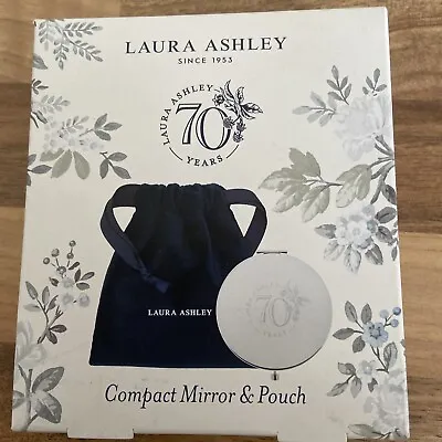 New Laura Ashley Compact Handbag Mirror & Pouch Ladies Gift Limited Edition • £11.99