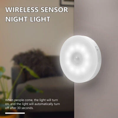 £0.99 • Buy USB Rechargeable LED Motion Sensor PIR Night Light Stairs Closet Lamp