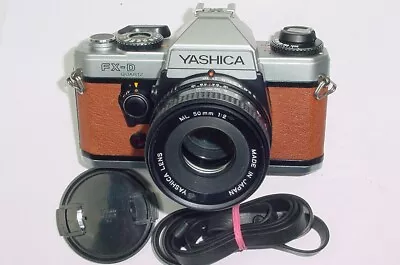 Yashica FX-D Quartz 35mm Film SLR Manual Camera With 50mm F/2 ML Lens - Orange • £109.96