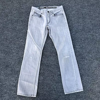 Marc Anthony Jeans Mens 30 Gray Slim Fit Straight Denim Pant Adult 29x32 • $14.99