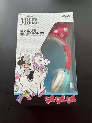 GREAT GIRL GIFTS: DISNEY MINNIE MOUSE KID-SAFE VOLUME LIMITING HEADPHONES New!!! • $15