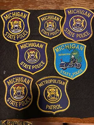 Vintage Obsolete State Of Michigan Police Patches Mixed  Lot Of 7 Item 262 • $10