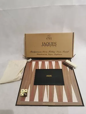 £24.99 • Buy Jacques Of London Backgammon Set On Folding Linen Board