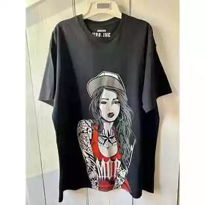 Mob Inc T-shirt Men Size Xl Black Vampire Girl • $19