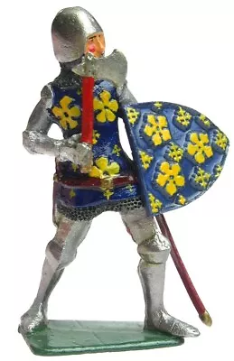 Vintage Panoply Medieval Knight Sir Stephen Glossy 54mm Metal Toy Soldier • $29.99