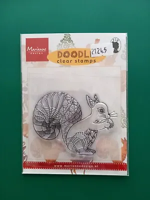 Marianne Design Squirrel Doodle Stamp 8.2 Cm X 6.0 Cm • £5.65