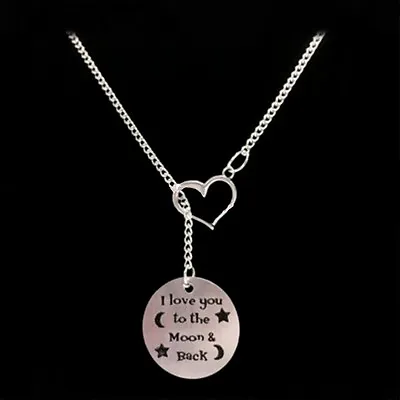 I Love You To The Moon & Back Heart Charm Necklace • £8