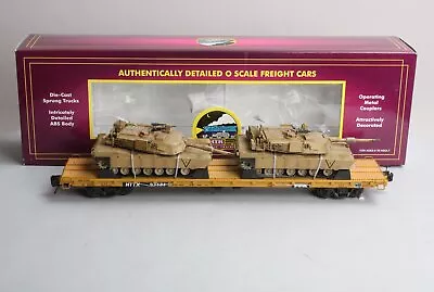 MTH 20-90402E 60' Flat Car W/ M1a Abrams Tanks #93131 LN/Box • $131.29