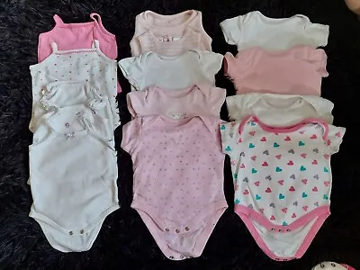 £0.99 • Buy 14 Baby Girls  Vests 0-3 Months Bundle 