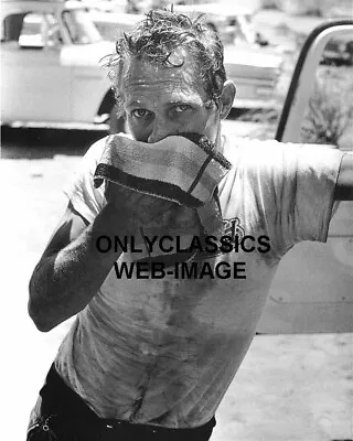 COOL TOUGH GUY STEVE MCQUEEN TRIUMPH MOTORCYCLE RACING 8x10 PHOTO 1st Place Win • $14.41