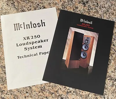 McIntosh XR250 Loudspeaker Brochure And Technical Paper • $6.25