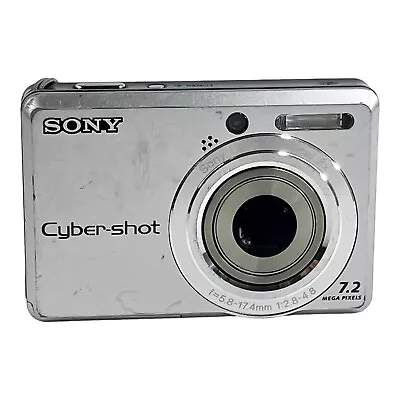 Sony Cybershot Dsc-s730 Digital Camera  7.2mp Silver (parts/repairs Only) • $24.99
