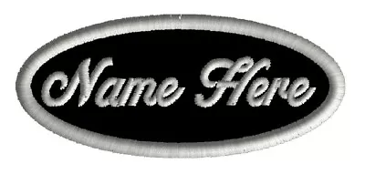 Oval Custom Name Embroidered Patch • $3.99