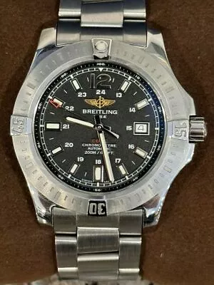 Breitling Colt A17388 44mm Automatic Black Dial Stainless Steel Watch VWG 314104 • $2499.99