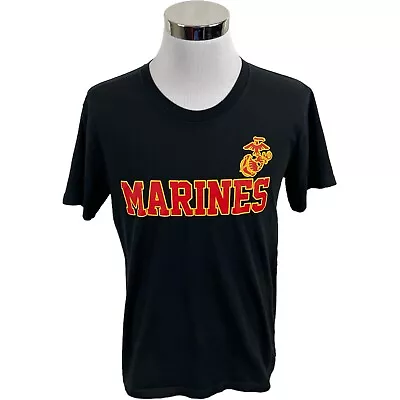 US Marines Corps T-Shirt Mens Large L Black USMC Semper Fidelis Military Graphic • $18.88