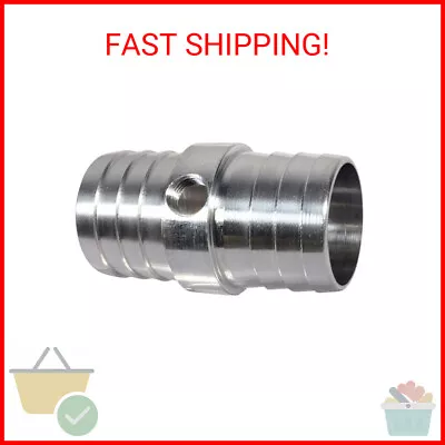 ICT Billet Radiator Hose Barb Coupler 1/8  NPT Port 1-1/4  To 1-1/2  Steam Tube • $27.99