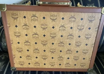 MCM Attache Case Business Briefcase Cognac Authentic With Combination Lock • $920