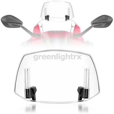 Motorcycle Universal Windshield Wind Screen Deflector Extension Spoiler Clear • $24.98