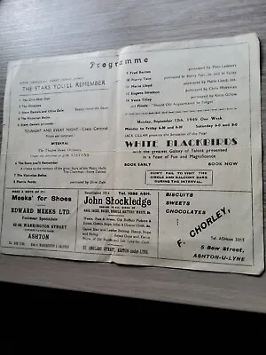 Variety Theatre Programme 1949ashton Theatre Royalkitty Gillowmarie Lloyd Jnr • £9