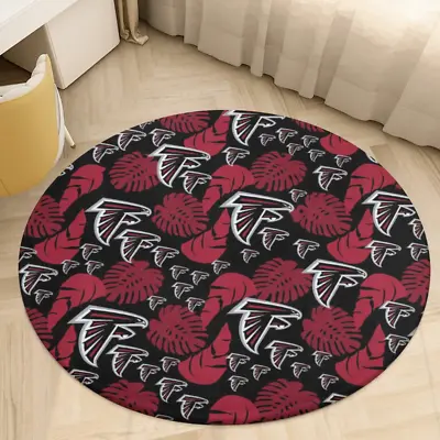 Atlanta Falcons Fans Circular Coral Velvet Floor Mat 31.5in Home Decorative • $15.19