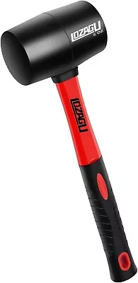 8oz Rubber Mallet Hammer Fiberglass Handle Rubber Mallet ‎11 X 3 X 1.8 Inches • $15