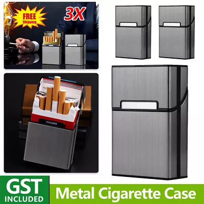 3PCS Metal Cigarette Case Aluminum Tobacco Holder Storage Container Pocket Box • $20.37