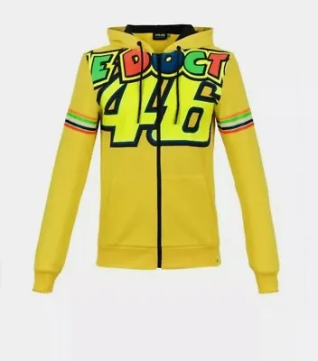 Valentino Rossi VR46 Moto Doctor Hoodie Sweater Hooded Top Extra Small Yellow • £38.88