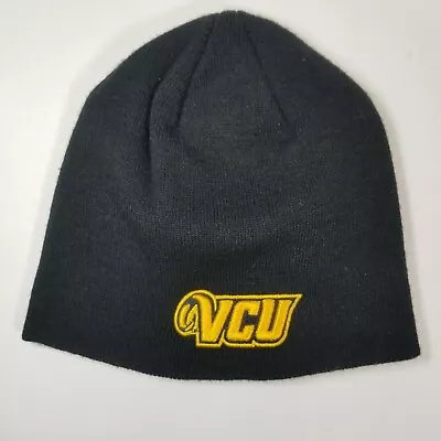 VCU Rams Top Of The World Beanie Knit Hat Black Front Back Embroidered Logo OSFM • $11.99