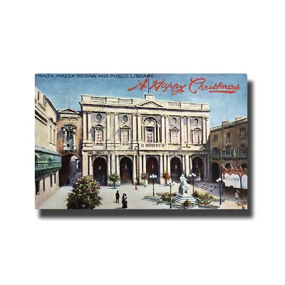 Malta Postcard Tucks Piazza Regina Happy Christmas New Unused Divided Back • $8
