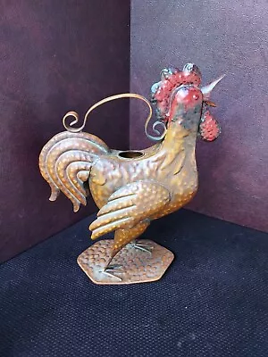 Vintage Metal Rooster Watering Can Farmhouse Decor  Figure 12” • $9.99