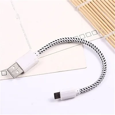 Short 20cm Micro USB Cable For HTC M9 M8 LG G4 Galaxy S7 S6 Android Charger Data • £3.06