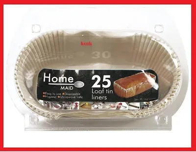 20 PACK 1lb SIZE NON STICK LOAF TIN LINERS DISPOSABLE BACKING COOKING PAPER 1036 • £6.95