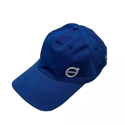 Volvo Official Volvo Merchandise Blue Iron Mark Cotton Adj Strap/Buckle Hat • $11.99